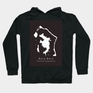 Bora Bora French-Polynesia Island Map Hoodie